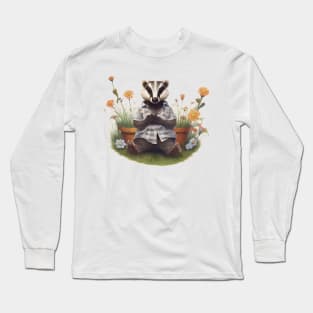 Cute Badger Long Sleeve T-Shirt